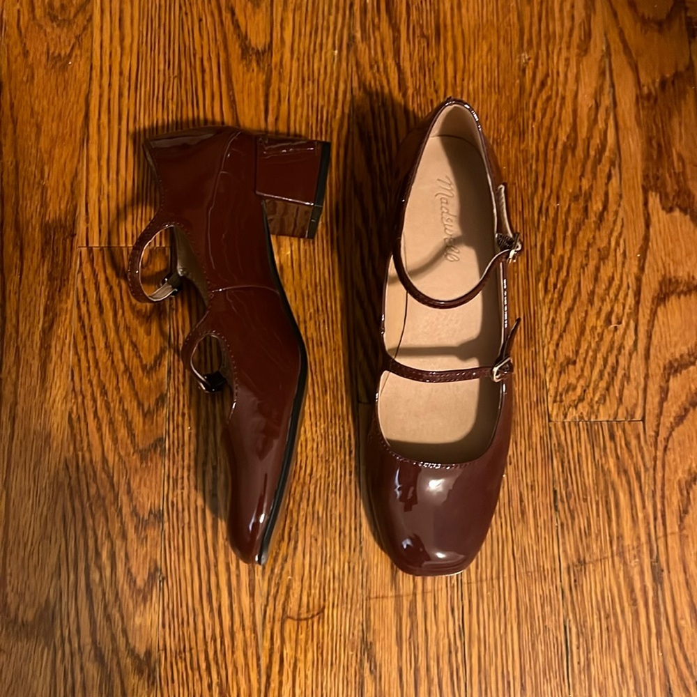 Madewell Nettie Heeled Mary Jane Red